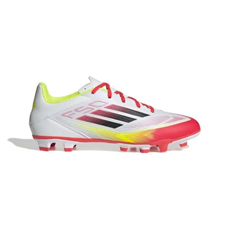 adidas F50 Club Football Boots FG/MG, Scarpe da Calcio Unisex-Adulto, Cloud White/Core Black/Solar Yellow, 47 1/3 EU miniatura 2