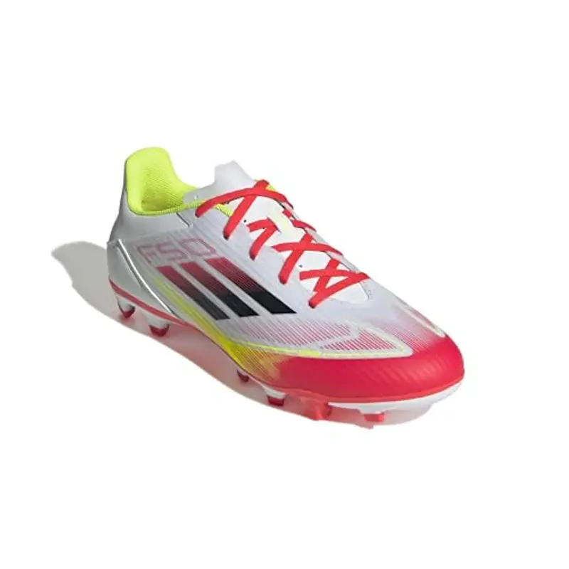 adidas F50 Club Football Boots FG/MG, Scarpe da Calcio Unisex-Adulto, Cloud White/Core Black/Solar Yellow, 47 1/3 EU miniatura 3