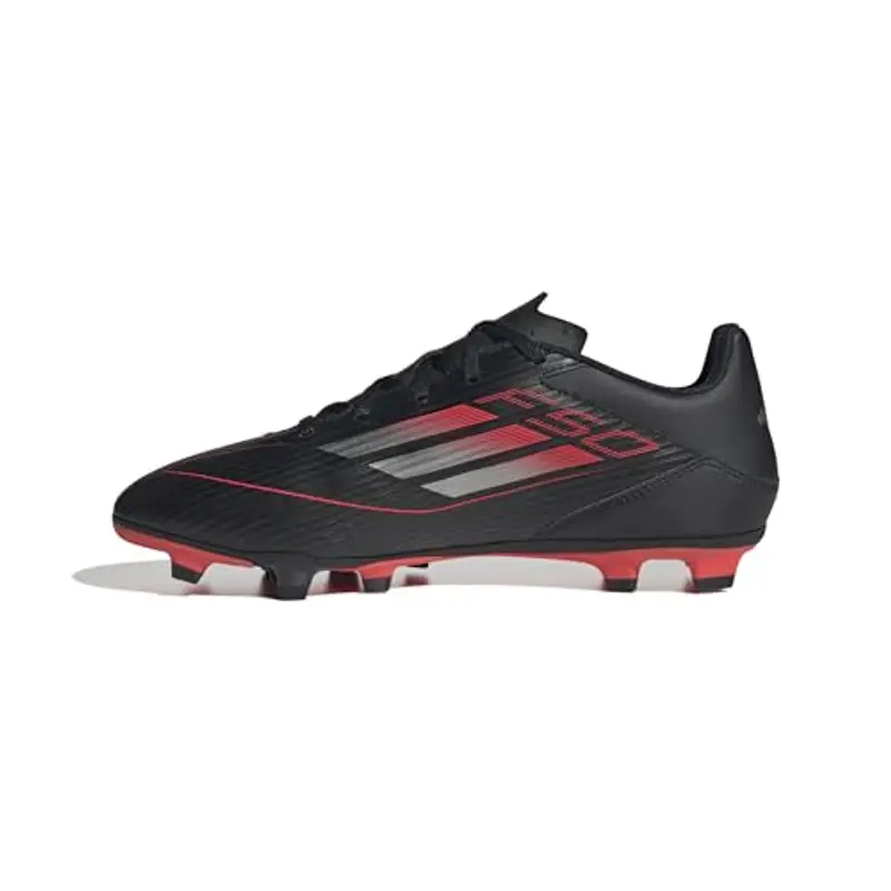 adidas F50 Club Football Boots FG/MG, Scarpe da Calcio Unisex-Adulto, Core Black/Iron Met./Lucid Red, 43 1/3 EU