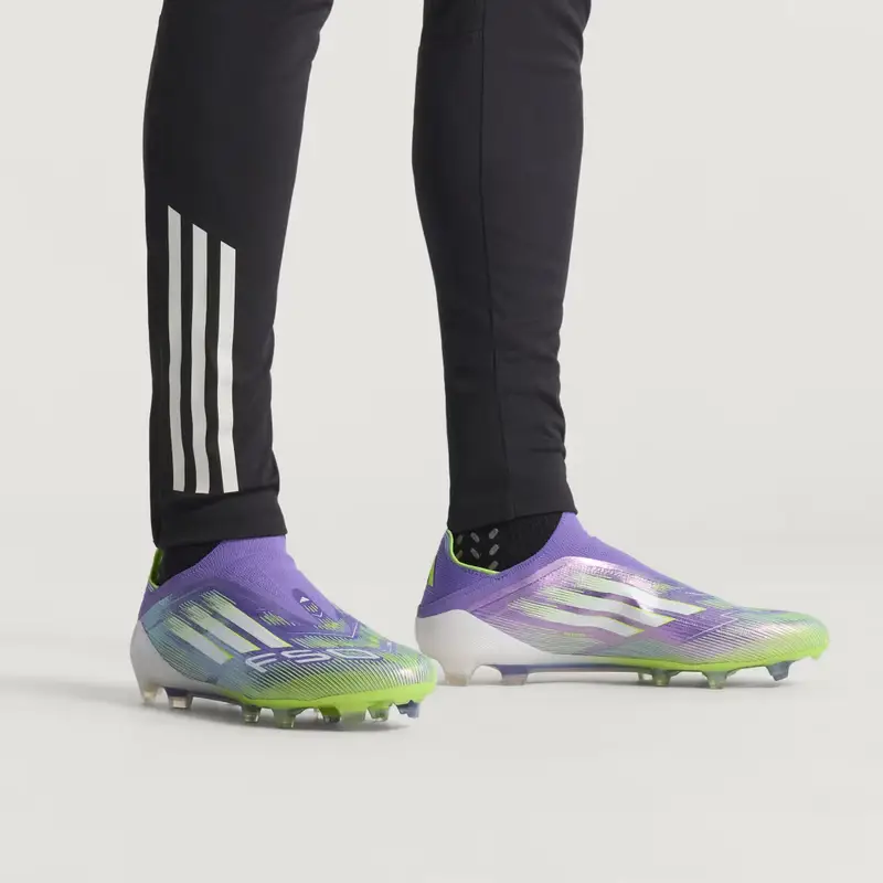 F50 Elite Stivali per terreni compatti senza lacci Purple Rush miniatura 2