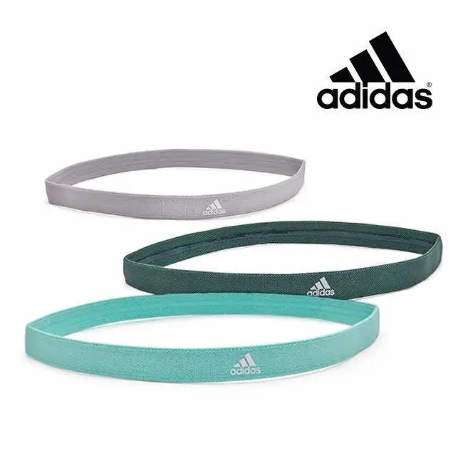 Fascia Sportiva Tripla Adidas (1 x 3) 2 tipi, scegli 1 Gray/Green/Mint 3 pack