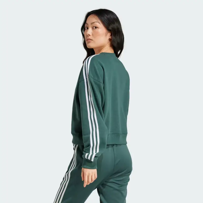 Felpa 3-Stripes Crew Mineral Green miniatura 2