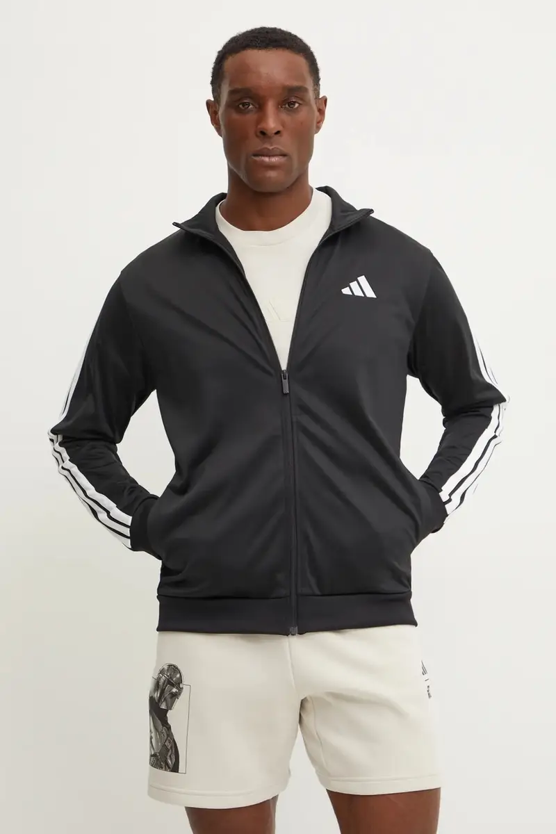 felpa 3-Stripes uomo colore nero JI8816 miniatura 4