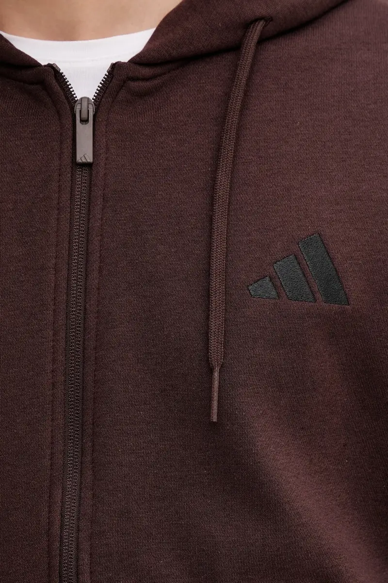 felpa 3S uomo colore marrone con cappuccio JX0697 miniatura 5