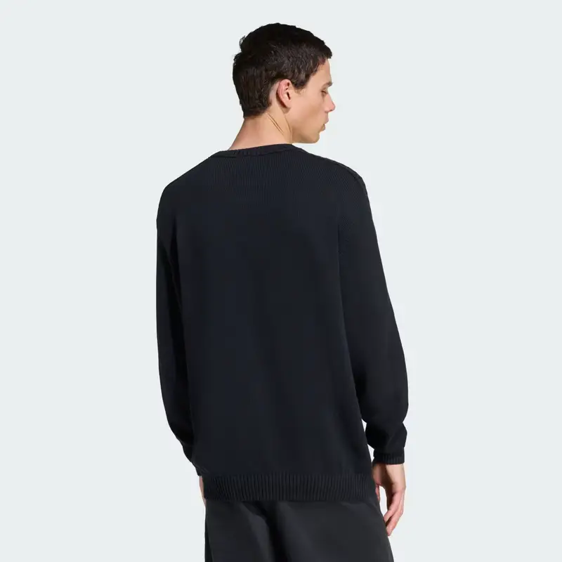 Felpa a girocollo in tessuto knit Premium Essentials Black miniatura 2