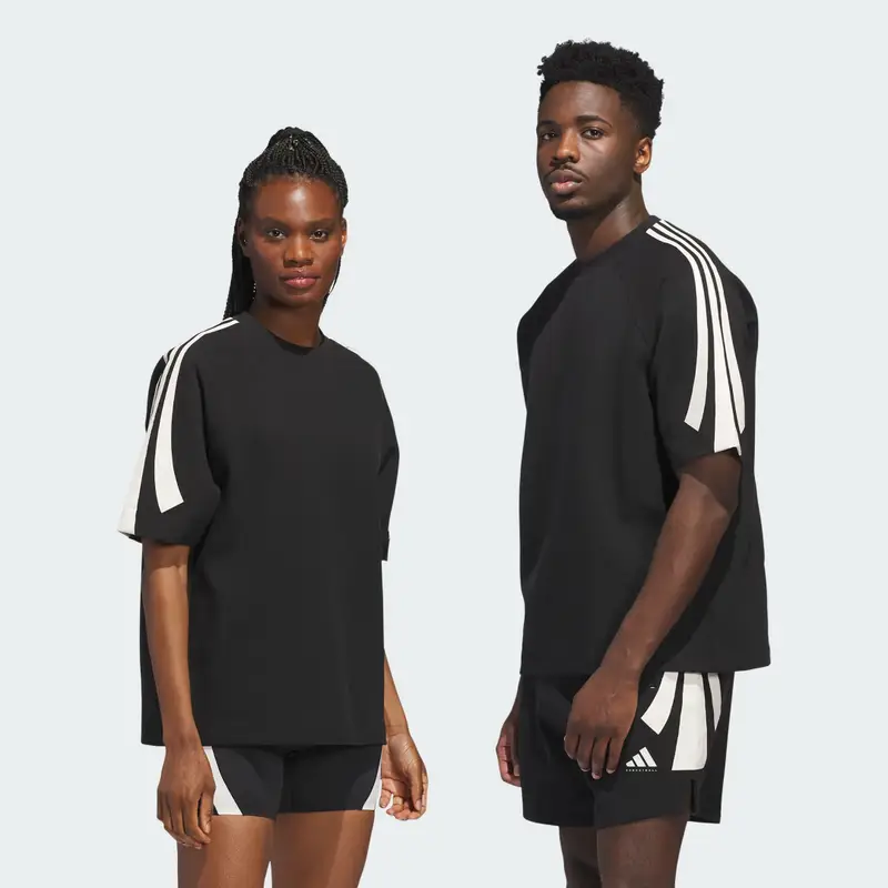 Felpa a maniaca corta adidas da basket (unisex) Black
