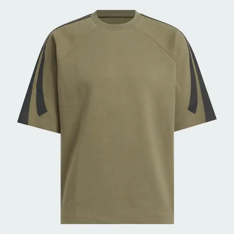 Felpa a maniaca corta adidas da basket (unisex) Olive Strata miniatura 4