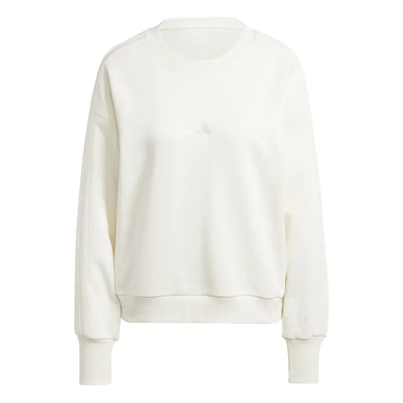 Felpa aderente da donna adidas All Szn 3-Stripes Blanc