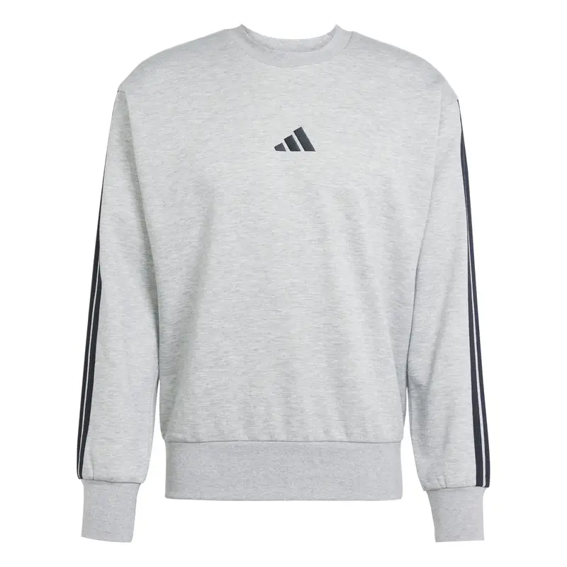 Felpa adidas Essentials 3-Stripes Fleece Gris
