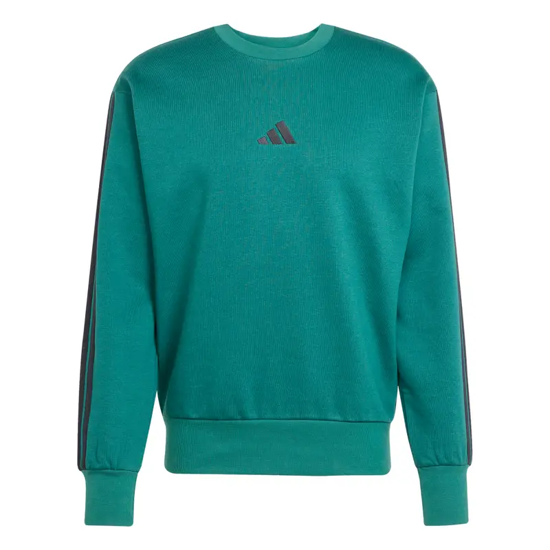 Felpa adidas Essentials 3-Stripes Fleece Vert