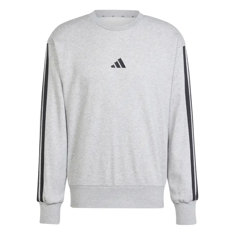 Felpa adidas Essentials 3-Stripes French Terry Gris