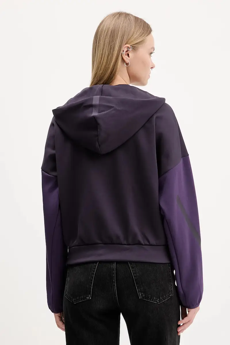 felpa adidas x Z.N.E donna colore violetto con cappuccio KC0990 miniatura 3