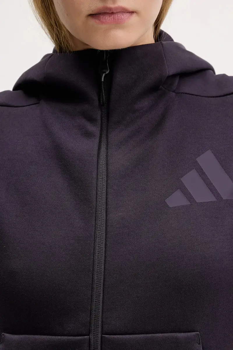felpa adidas x Z.N.E donna colore violetto con cappuccio KC0990 miniatura 5