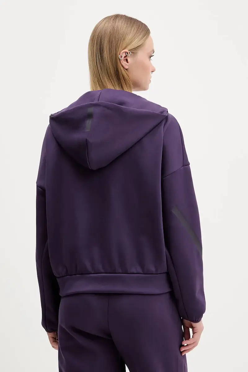 felpa adidas x Z.N.E donna colore violetto con cappuccio KC4569 miniatura 3