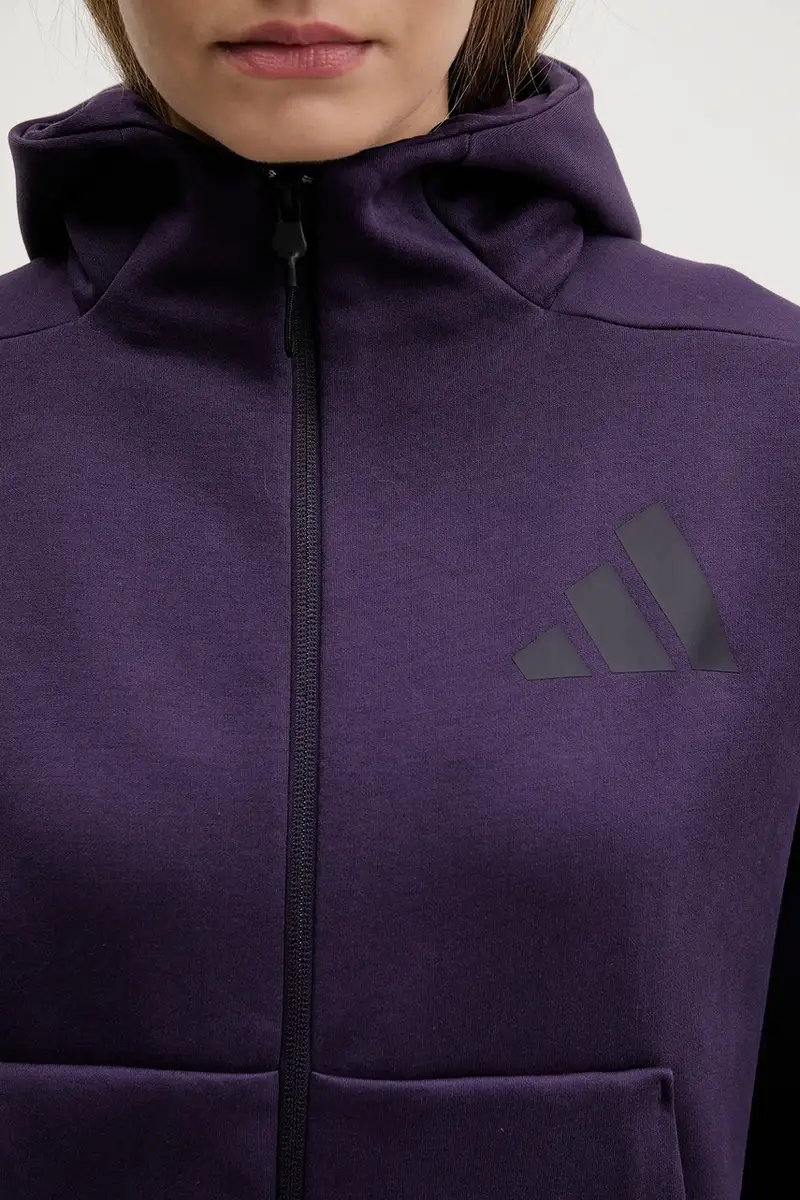 felpa adidas x Z.N.E donna colore violetto con cappuccio KC4569 miniatura 5