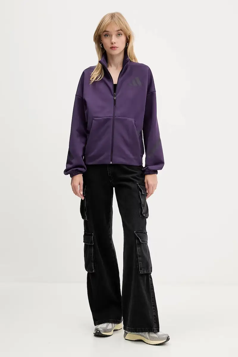 felpa adidas x Z.N.E donna colore violetto JW7780 miniatura 2