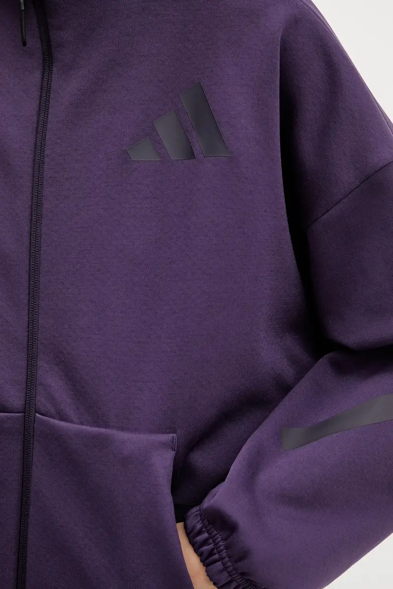 felpa adidas x Z.N.E donna colore violetto JW7780 miniatura 5