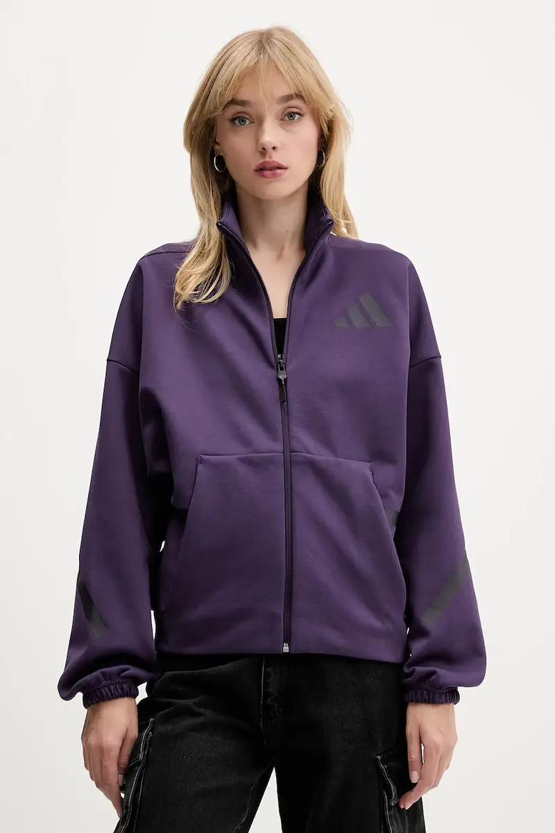 felpa adidas x Z.N.E donna colore violetto JW7780