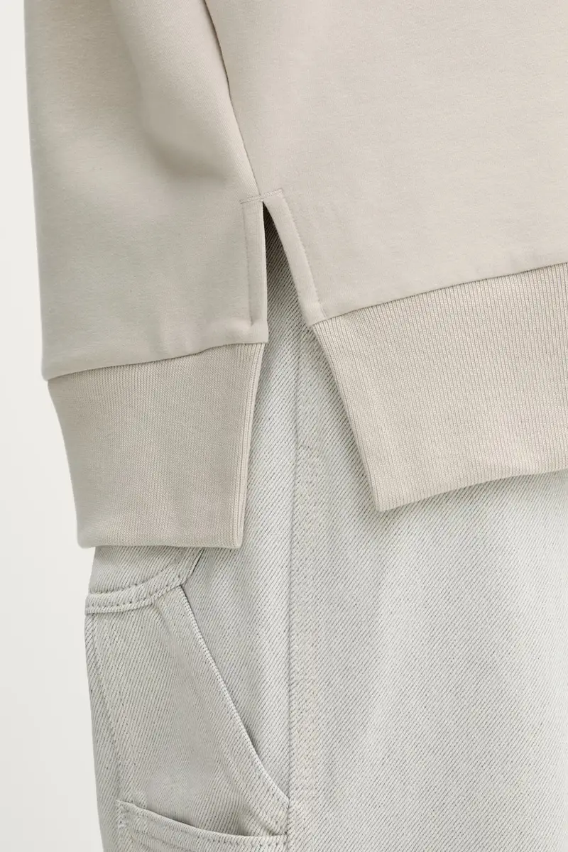 felpa ALL SZN donna colore beige con cappuccio JV9887 miniatura 5