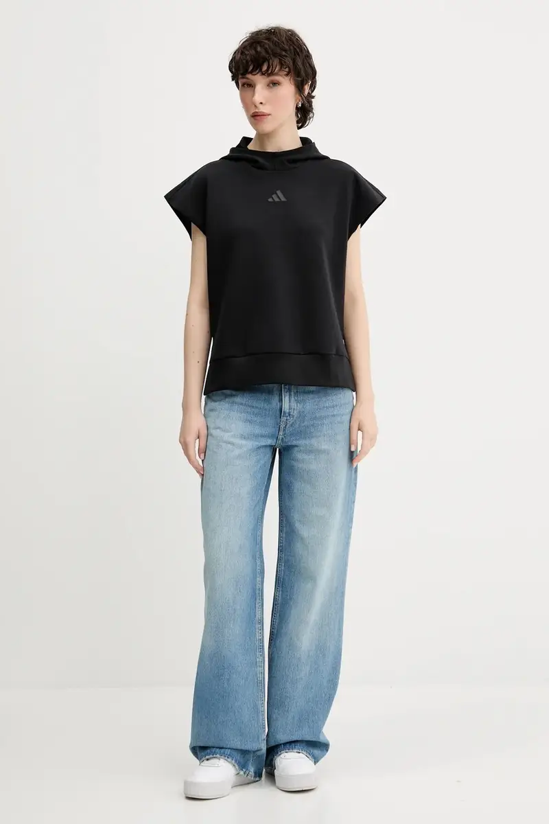 felpa ALL SZN donna colore nero con cappuccio JM3785 miniatura 2