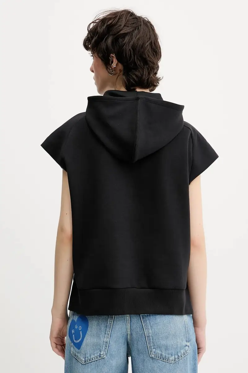 felpa ALL SZN donna colore nero con cappuccio JM3785 miniatura 3