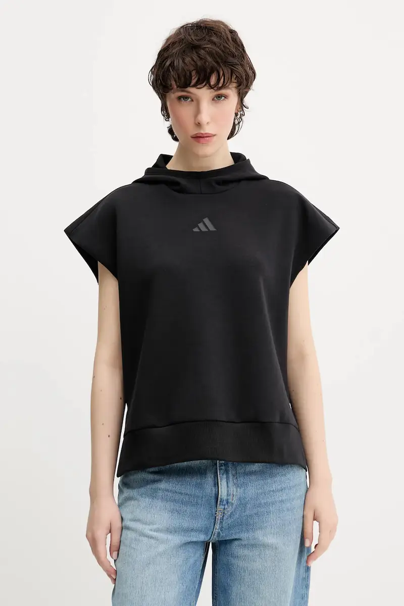 felpa ALL SZN donna colore nero con cappuccio JM3785