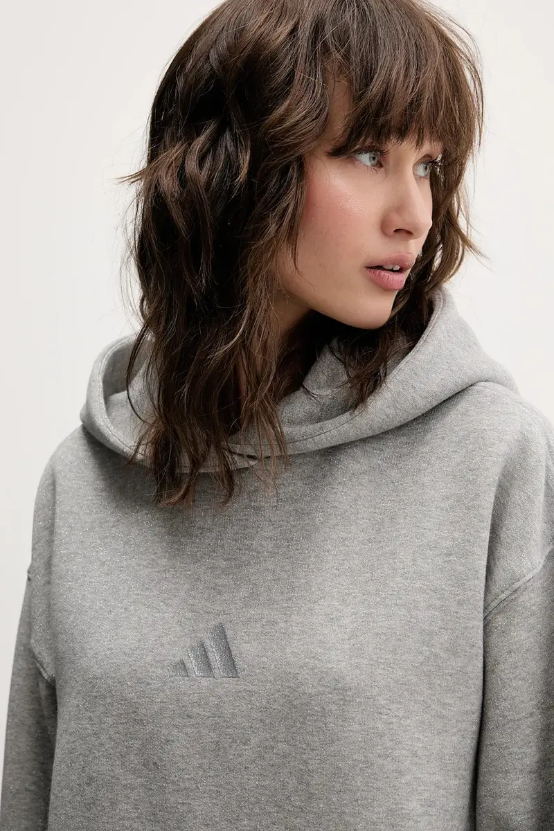 felpa All Szn Holiday donna colore grigio con cappuccio JV5757 miniatura 4