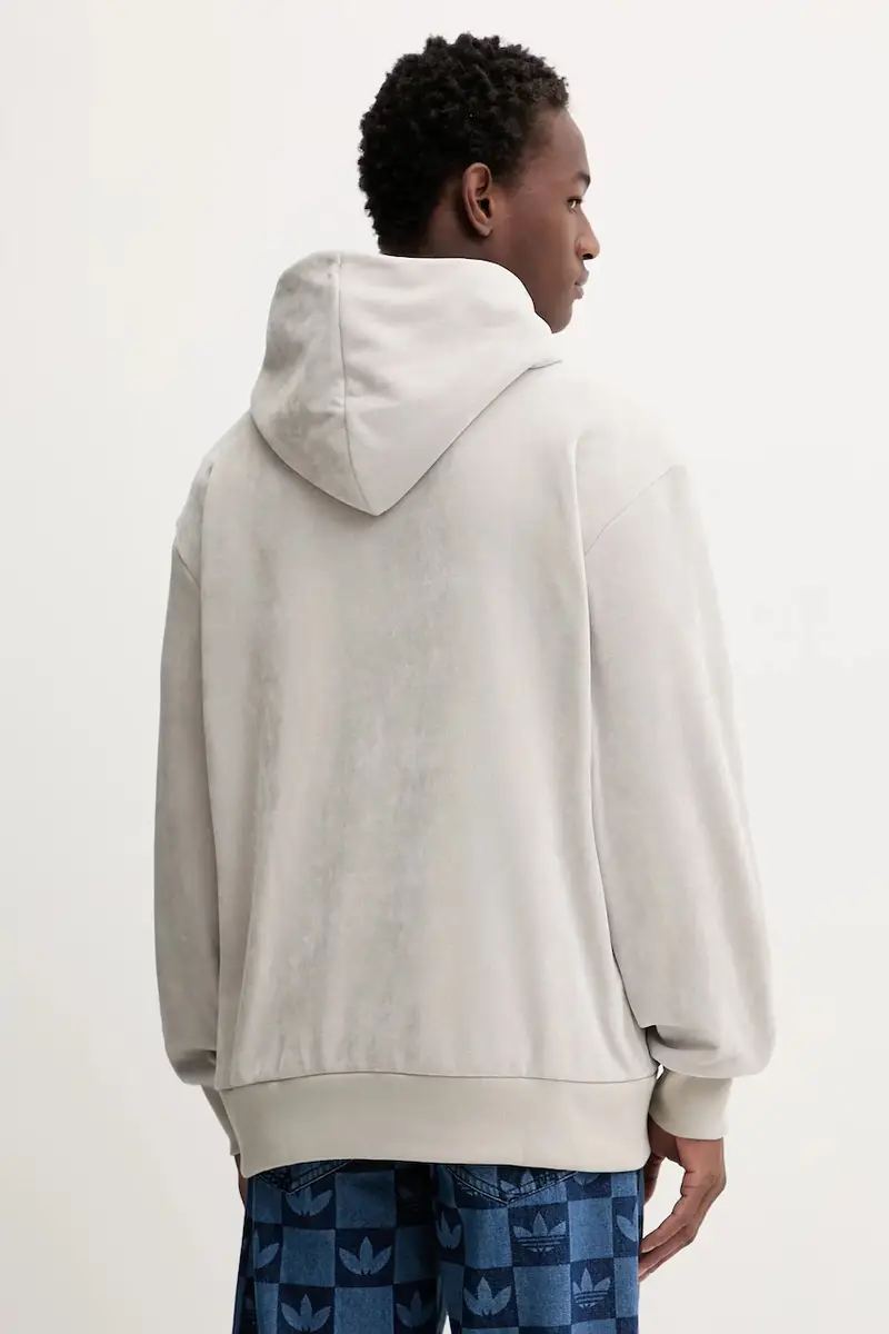 felpa All Szn Luxe uomo colore beige con cappuccio con applicazione KC5884 miniatura 3