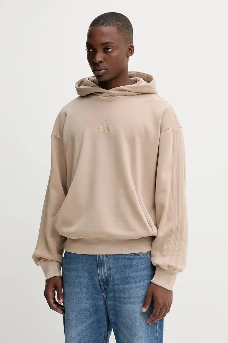 felpa ALL SZN uomo colore beige con cappuccio JL6537