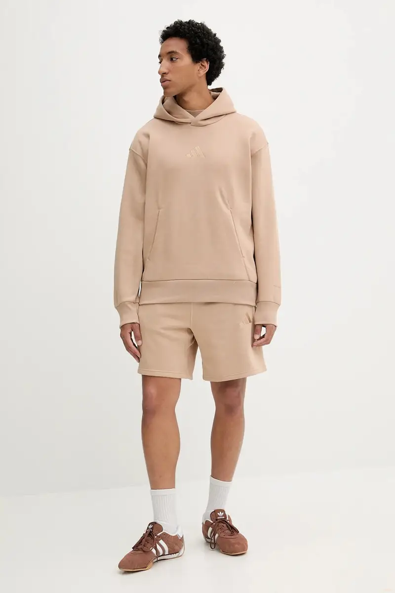 felpa ALL SZN uomo colore beige con cappuccio JX5091 miniatura 2