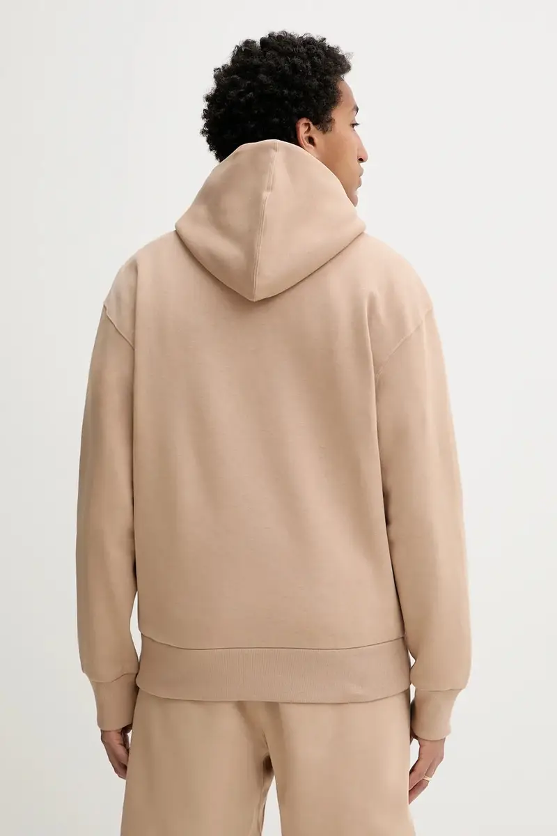 felpa ALL SZN uomo colore beige con cappuccio JX5091 miniatura 3