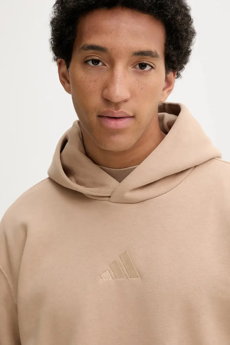 felpa ALL SZN uomo colore beige con cappuccio JX5091 miniatura 4