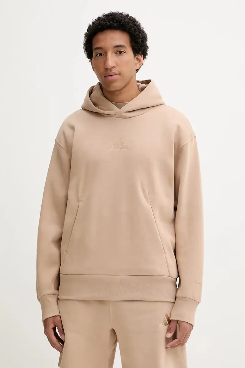 felpa ALL SZN uomo colore beige con cappuccio JX5091