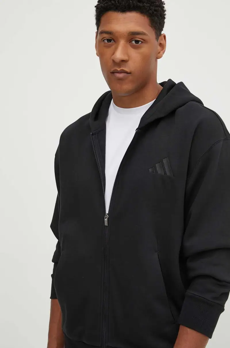 felpa All SZN uomo colore nero con cappuccio con applicazione IX1249 miniatura 4