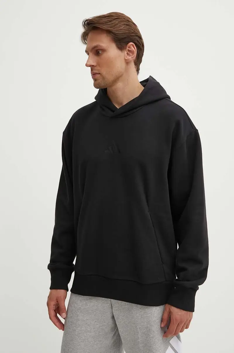 felpa All SZN uomo colore nero con cappuccio IX1253 miniatura 4