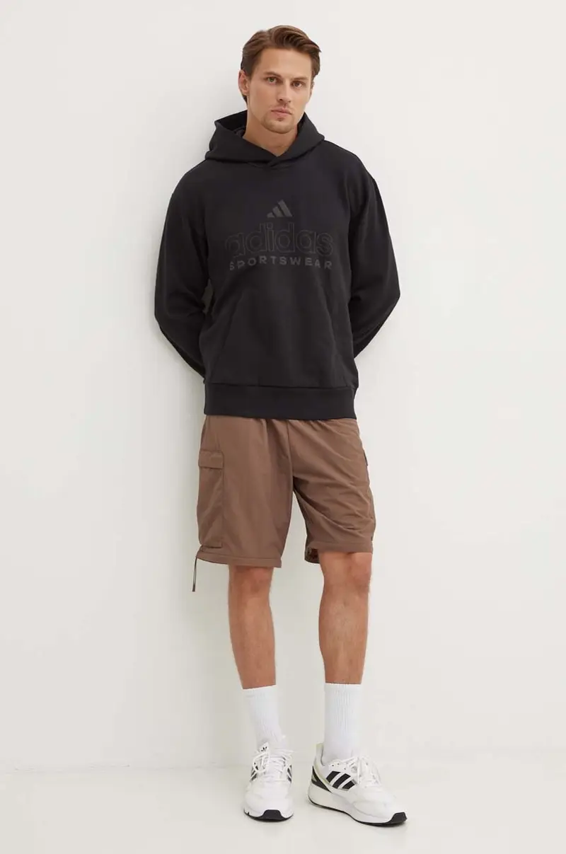 felpa All SZN uomo colore nero con cappuccio IX1266 miniatura 2