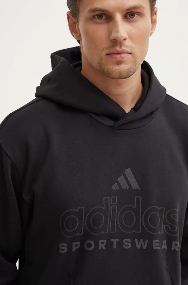 felpa All SZN uomo colore nero con cappuccio IX1266 miniatura 4