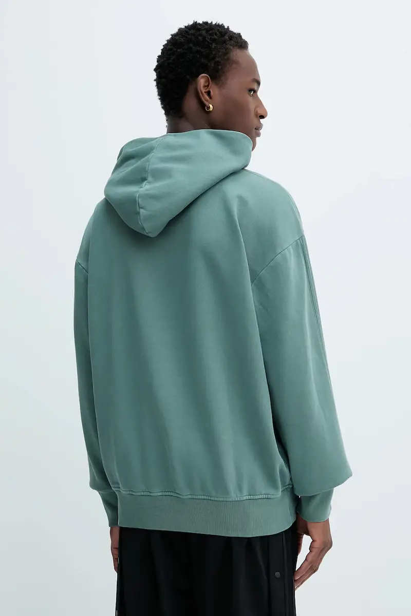 felpa All SZN uomo colore verde con cappuccio con applicazione JL6538 miniatura 3