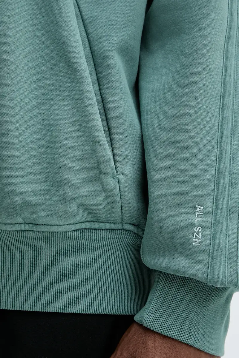 felpa All SZN uomo colore verde con cappuccio con applicazione JL6538 miniatura 5