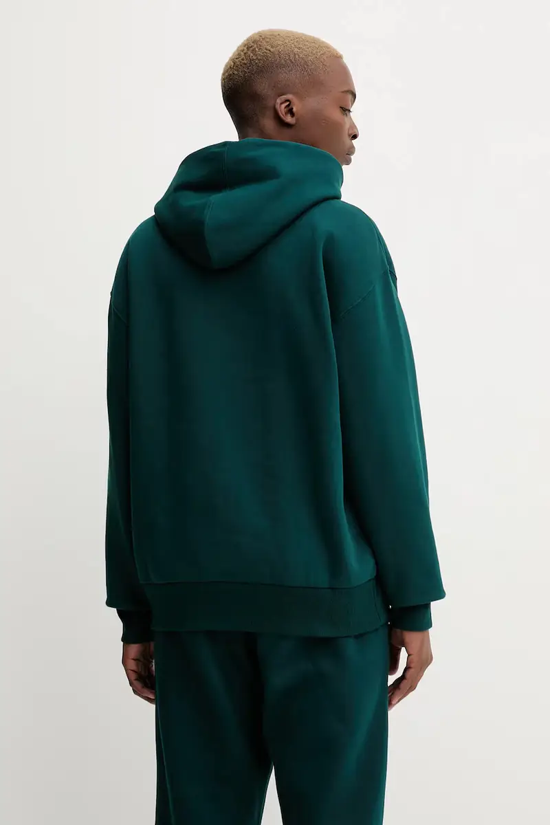 felpa All Szn uomo colore verde con cappuccio KB8527 Turchese miniatura 3