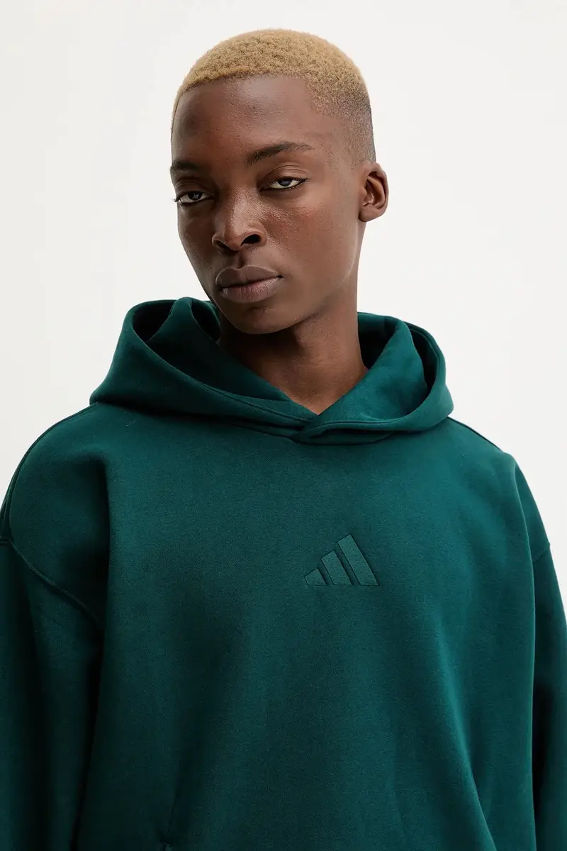 felpa All Szn uomo colore verde con cappuccio KB8527 Turchese miniatura 4