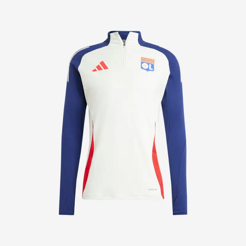 Felpa allenamento calcio uomo ADIDAS OLYMPIQUE LIONE | Adidas Bianco