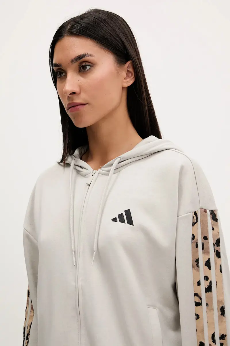 felpa Animal donna colore beige con cappuccio con applicazione JM1860 miniatura 4