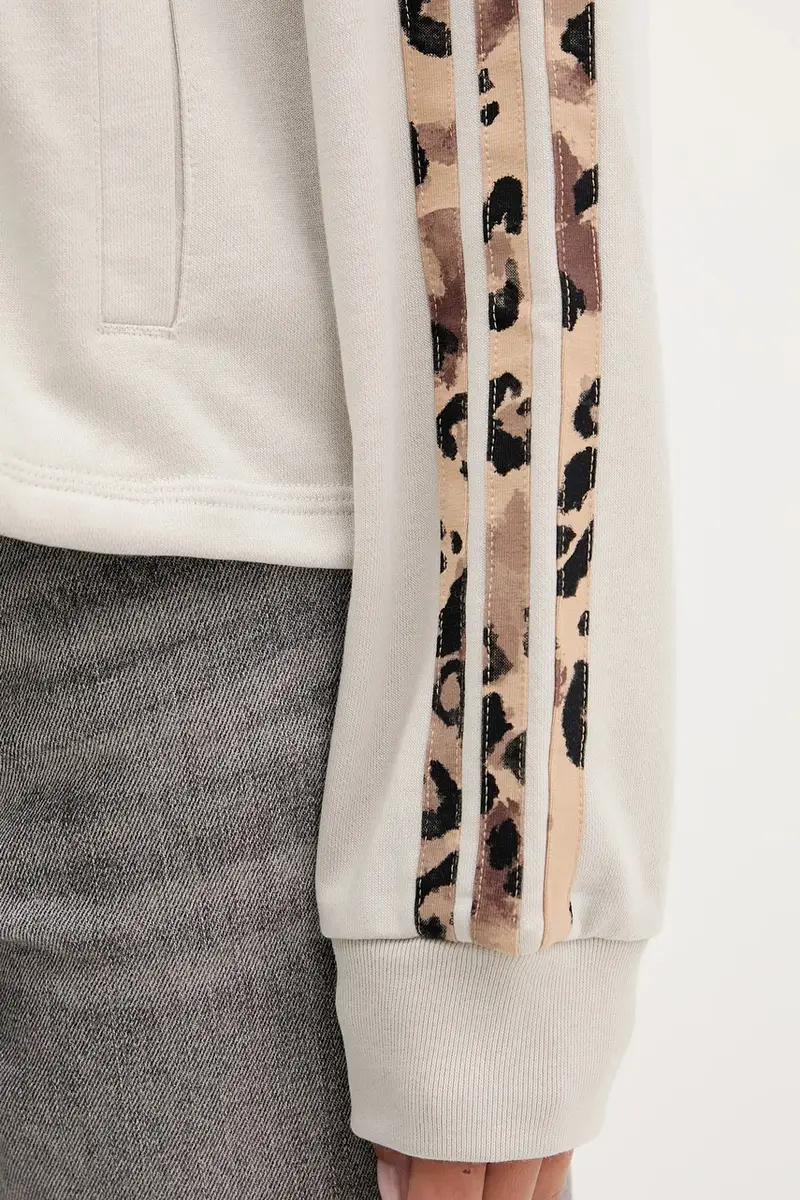 felpa Animal donna colore beige con cappuccio con applicazione JM1860 miniatura 5