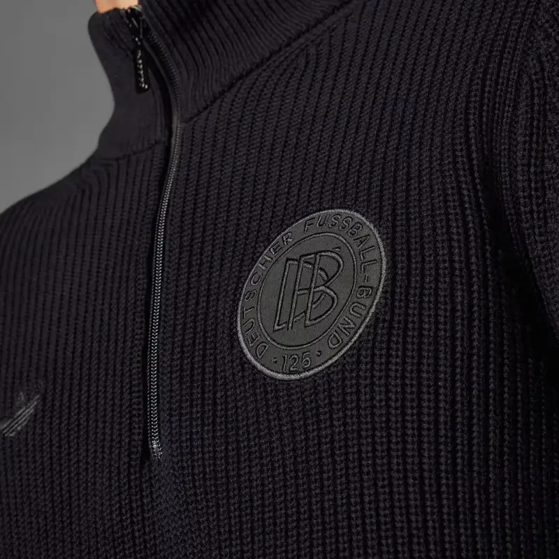Felpa Anniversary Half-Zip Knit Germany Black miniatura 3
