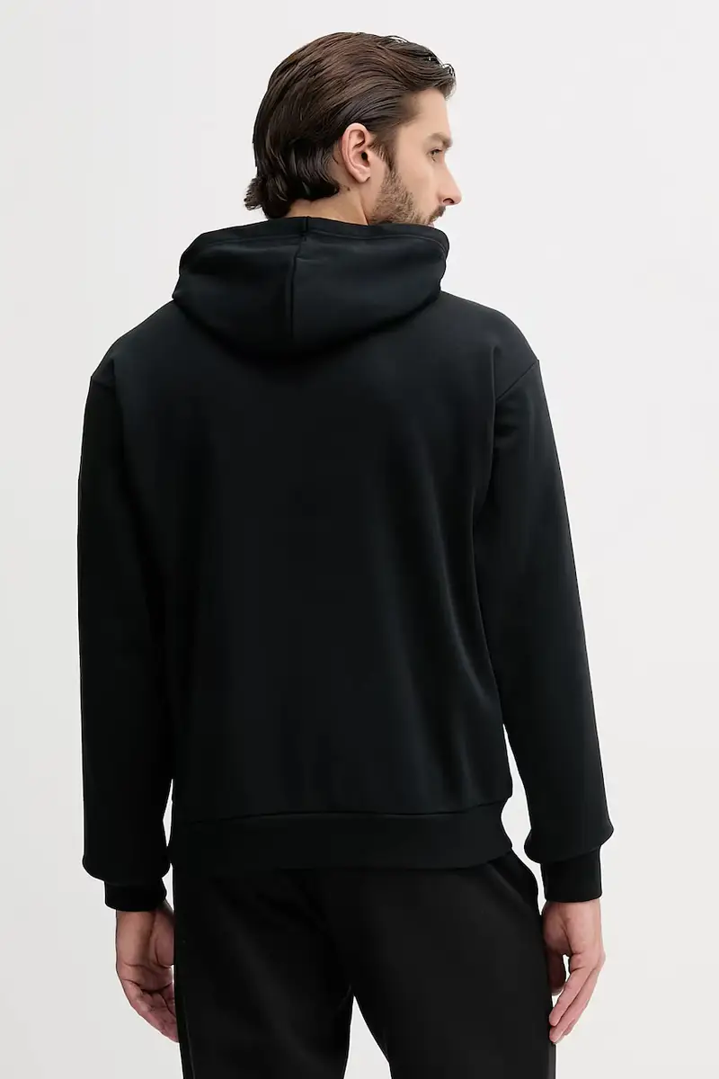 felpa City Escape uomo colore nero con cappuccio con applicazione JF3279 miniatura 3