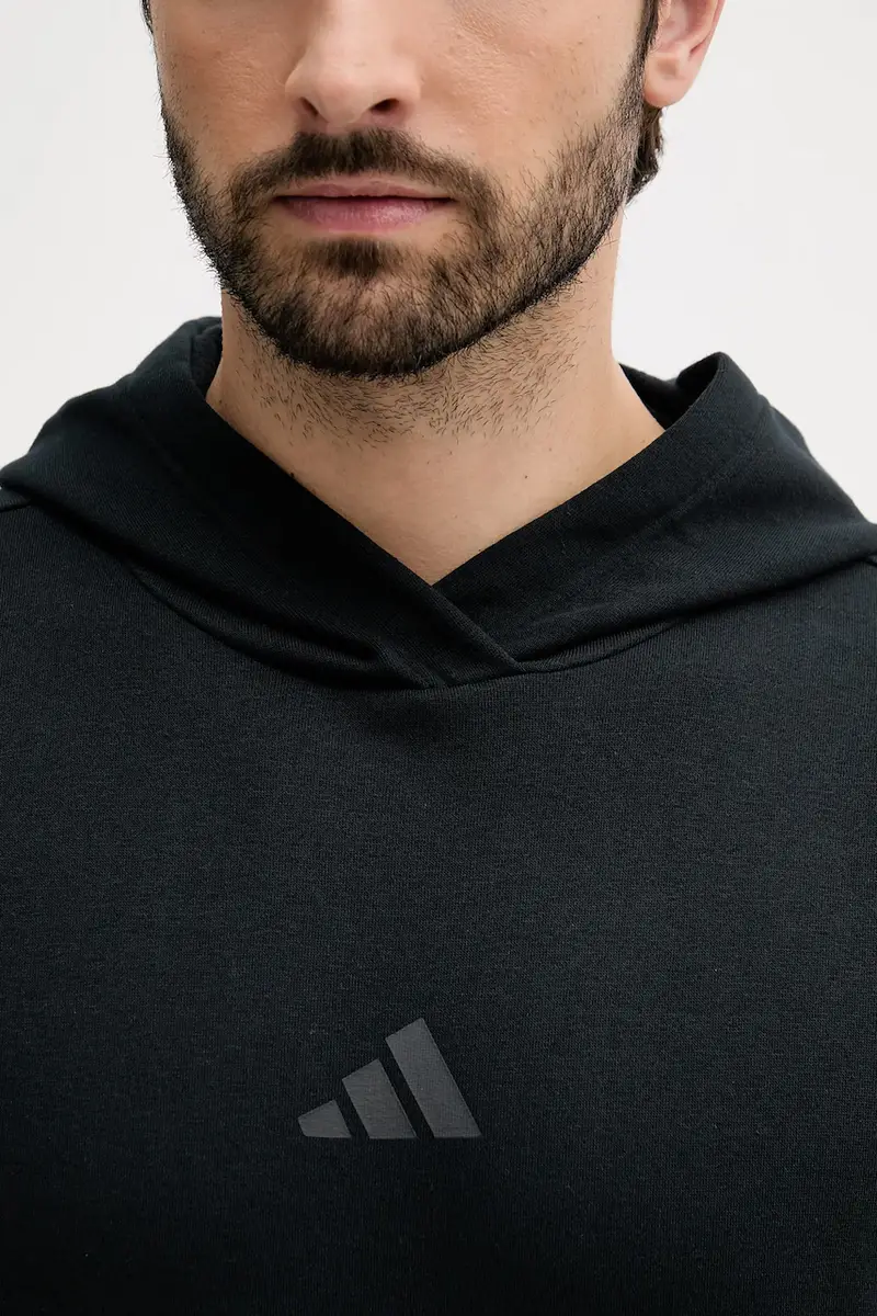 felpa City Escape uomo colore nero con cappuccio con applicazione JF3279 miniatura 5