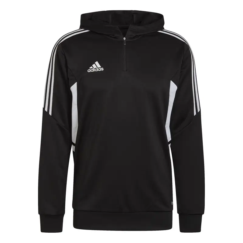 Felpa con 1/4 di cerniera con cappuccio adidas Condivo 22 Noir