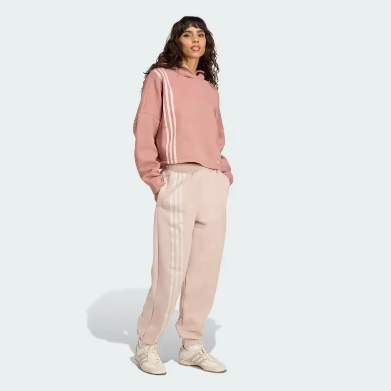 Felpa con cappuccio a 3 strisce Warm Clay miniatura 3