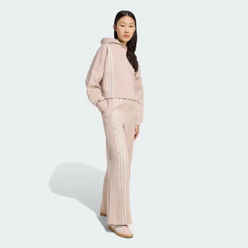 Felpa con cappuccio a 3 strisce Wonder Taupe miniatura 3